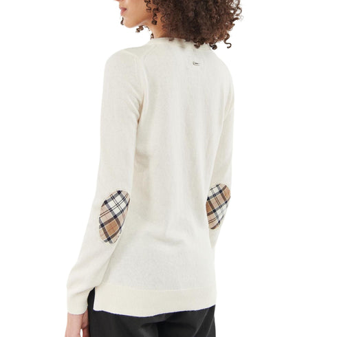 Maglia Donna Pendle Crew Knit lana e cotone Crema BARBOUR- Francavilla Moda